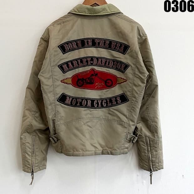 할리데이비슨 모터사이클 집업 자켓 L 0306 