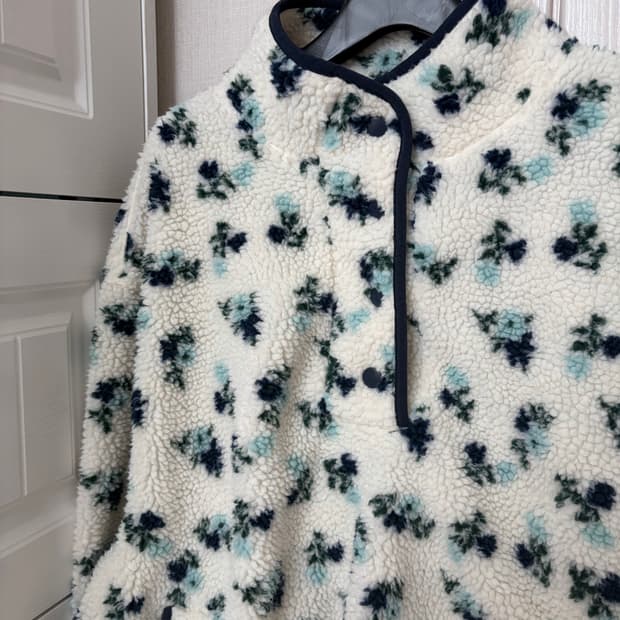 플라워패턴 후리스 아노락