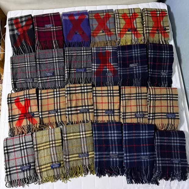 버버리 정품 체크 머플러 목도리 공용