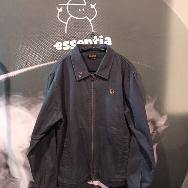 면 자켓 블루종