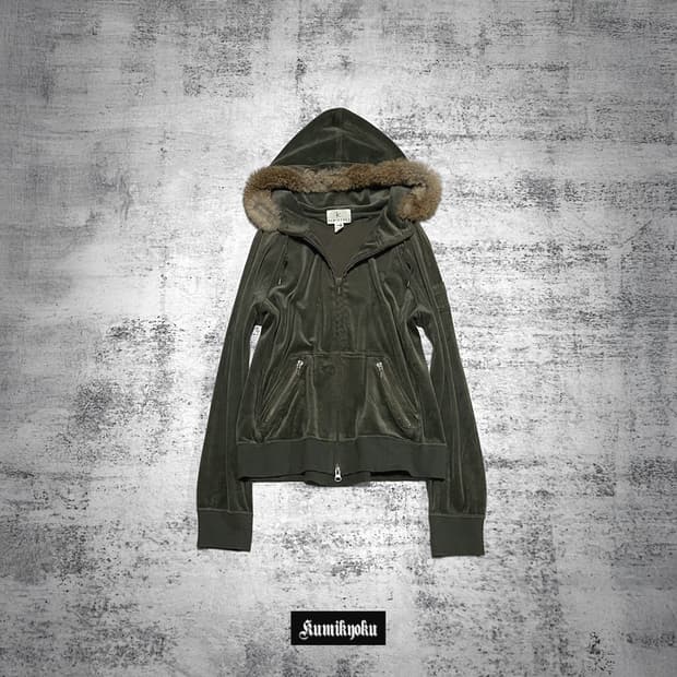 (kumikyoku) 00s vintage fur hood 