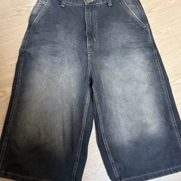 풀앤베어 pull&bear 버뮤다 흑청 팬츠 상품이미지1