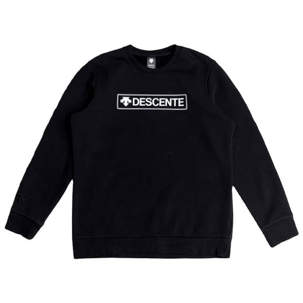 DESCENTE 블랙 기모 맨투맨 M
