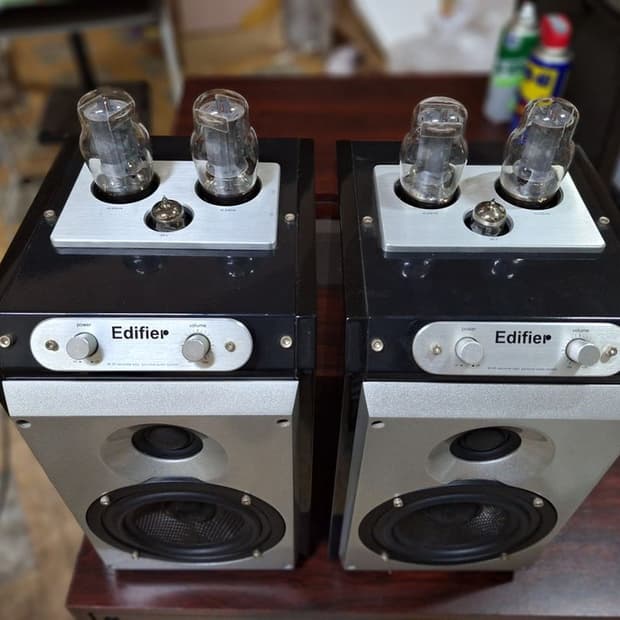 진공관 빈티지 중형 스피커 1조 edifier m-30 감성 인테리어
