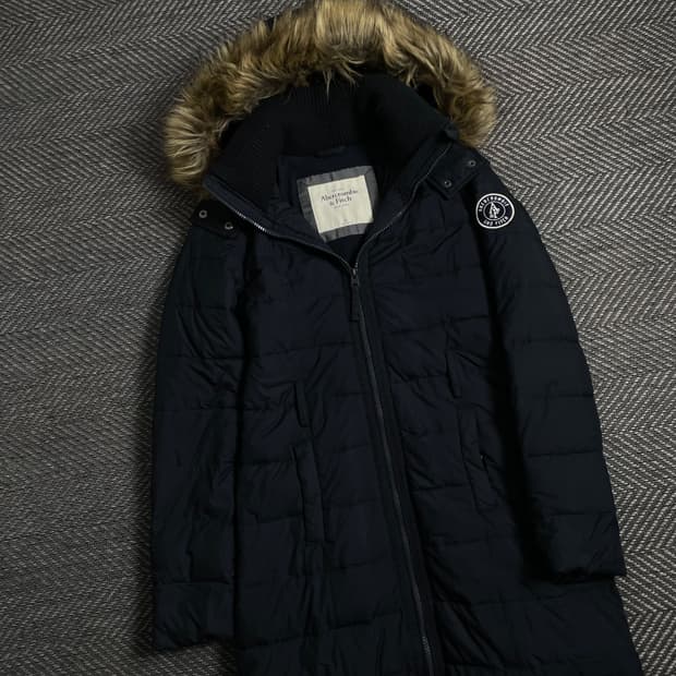 아베크롬비 우먼스 퍼 후드 롱 패딩 점퍼y 4517