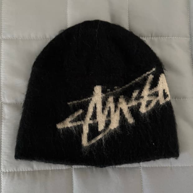 스투시 브러쉬드 아웃 스탁 스컬캡 비니