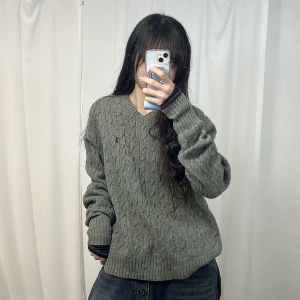 Polo Grey Cable Knit