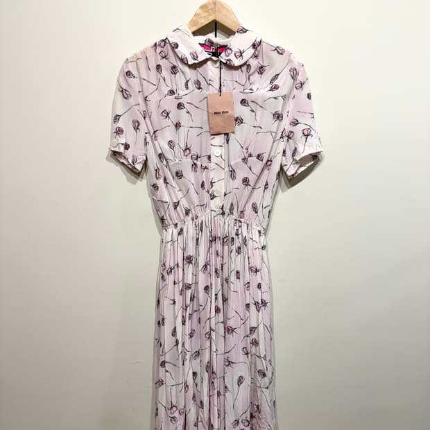 미우미우 miu miu 플로럴 원피스