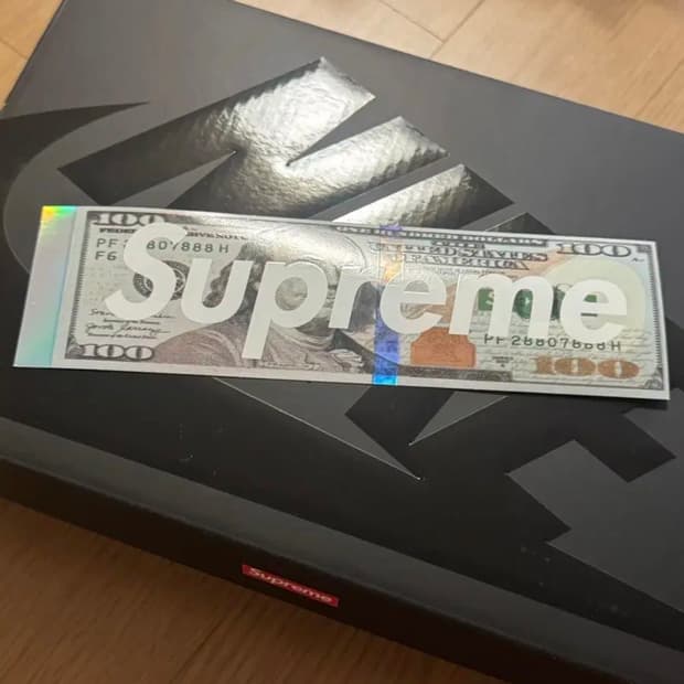슈프림 달러 박스로고 스티커