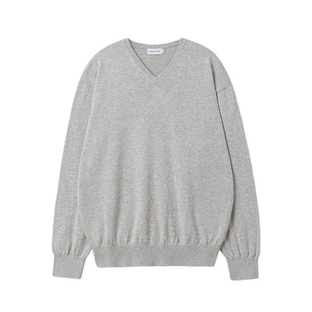 [2] 스테디에브리웨어 sew 코튼 브이넥 니트 화이트 멜란지