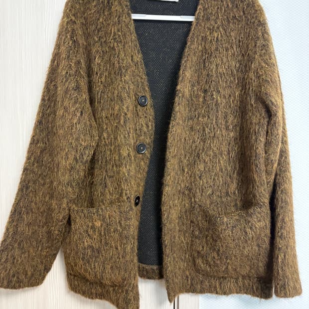 아워레가시 모헤어 가디건 올리브 46