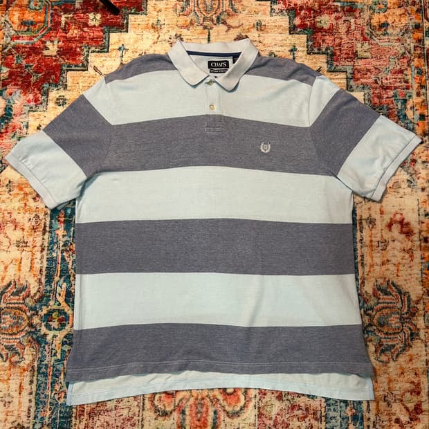 [2XL] 챕스 스트라이프 카라 반팔