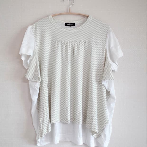 꼼데가르송 트리콧 Check Half T