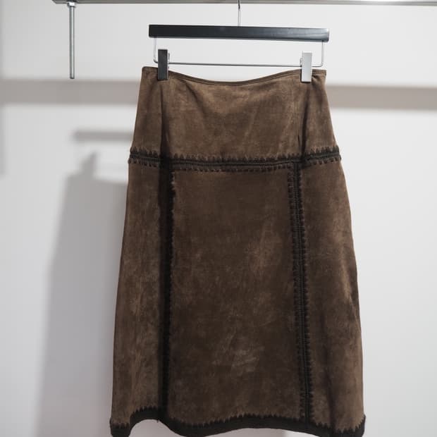 vintage suede skirt 