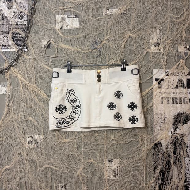 Y2K Studd Cross cubic Mini Skirt