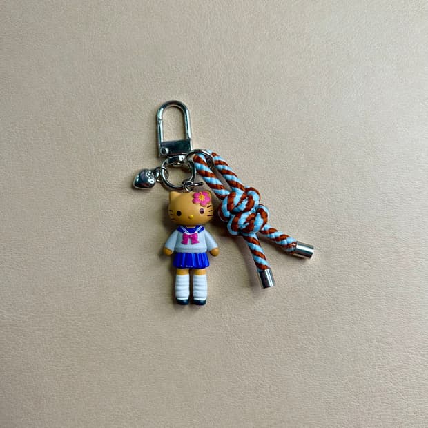  (2)미니피규어 🎀 Long Kitty Custom Keyring 