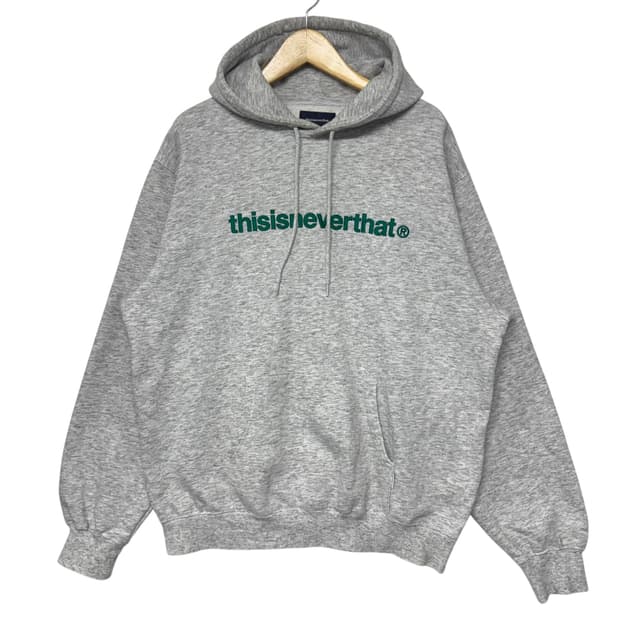 디스이즈네버댓 자수 아치로고 후드티