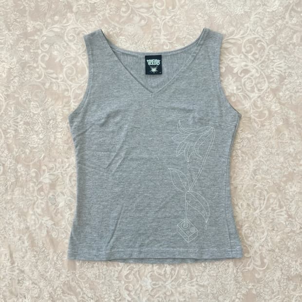 Vintage drawing sleeveless