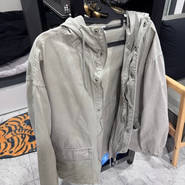 파르티멘토 코드 후드 집업 자켓 스모크 그레이