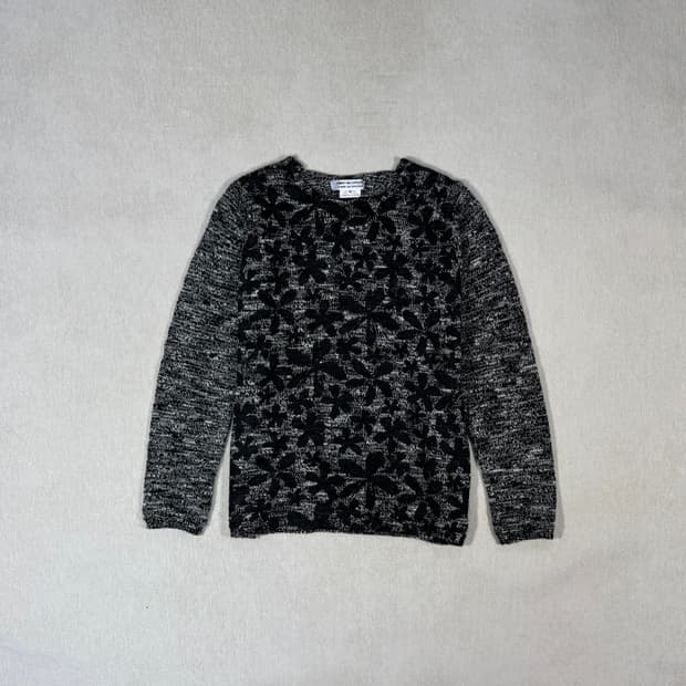 Floral knit sweater