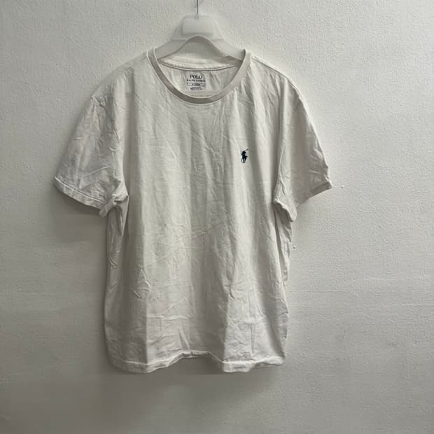 폴로 랄프로렌 스몰 로고 화이트 반팔티 M