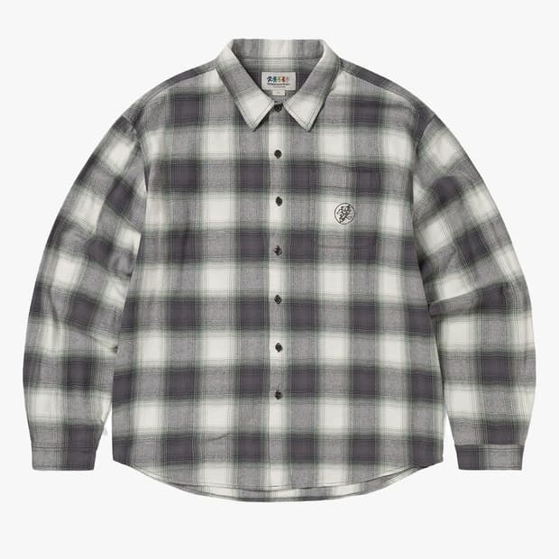 디스이즈네버댓 GD Lightning Bear Plaid Shirt L