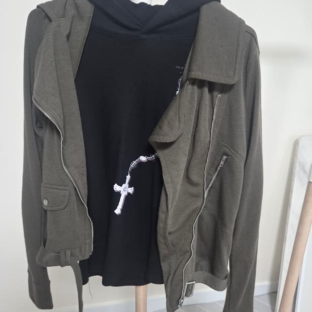 십자가 후드 롱슬리브 자켓 세트