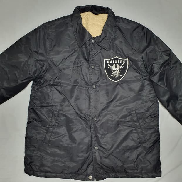 마제스틱 오클랜드 레이더스 쉐르파 코치 자켓 블랙 Majestic