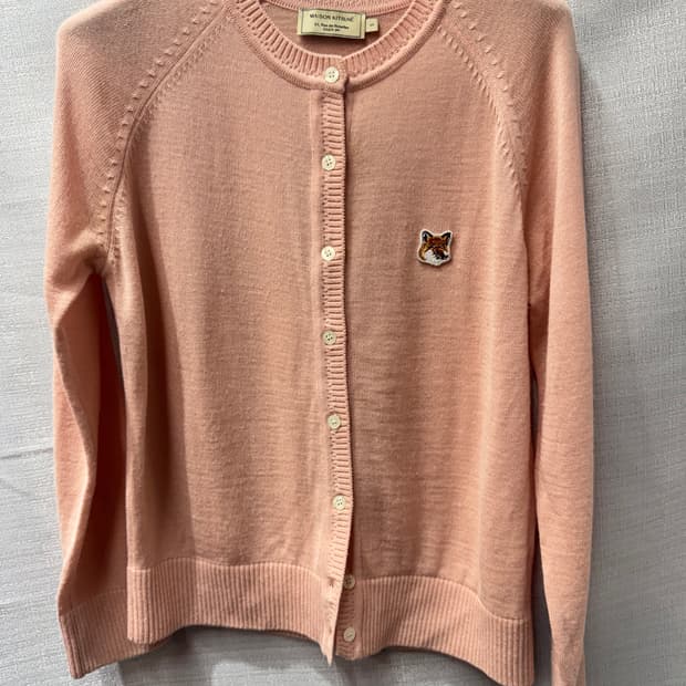 메종키츠네 폭스헤드 패치 메리노울 가디건 S(S)