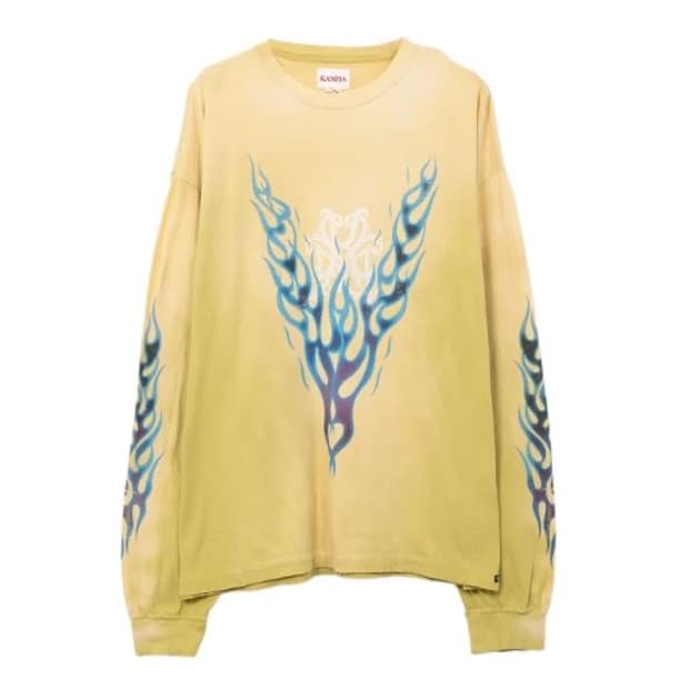 카미야 파이어 빈티지 롱슬리브 옐로우 M