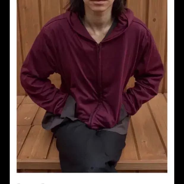 머듈 후드집업 3사이즈 버건디