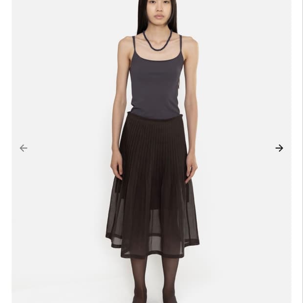 아모멘토 pleated midi skirt