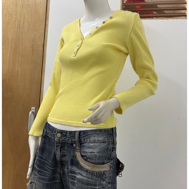 아이디 빈티지 ID vintage Vivid Yellow Slim Fit