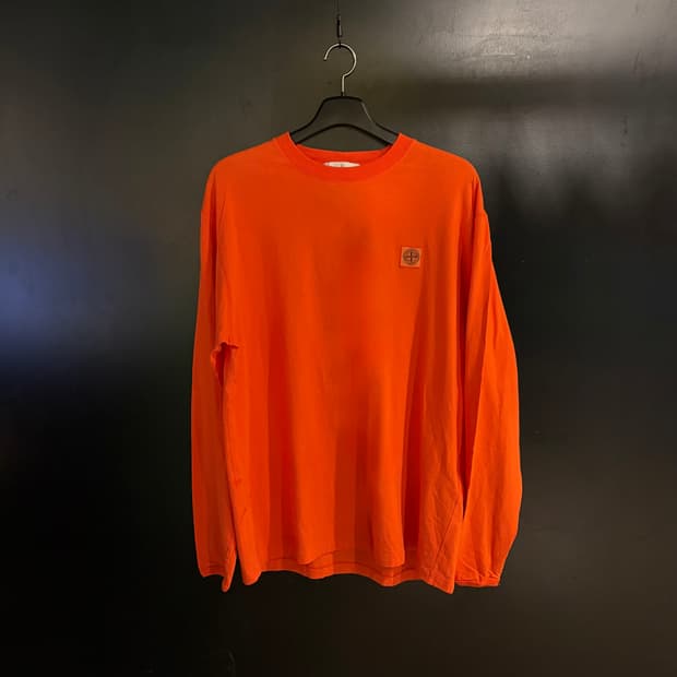 스톤아일랜드 크루넥 티셔츠 오렌지