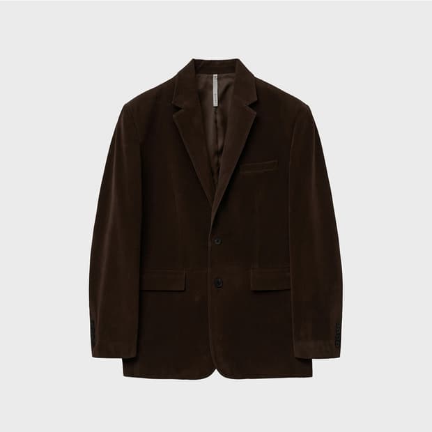 [50] 노이어 램스킨 스웨이드 브라운 블레이저 테일러드 자켓