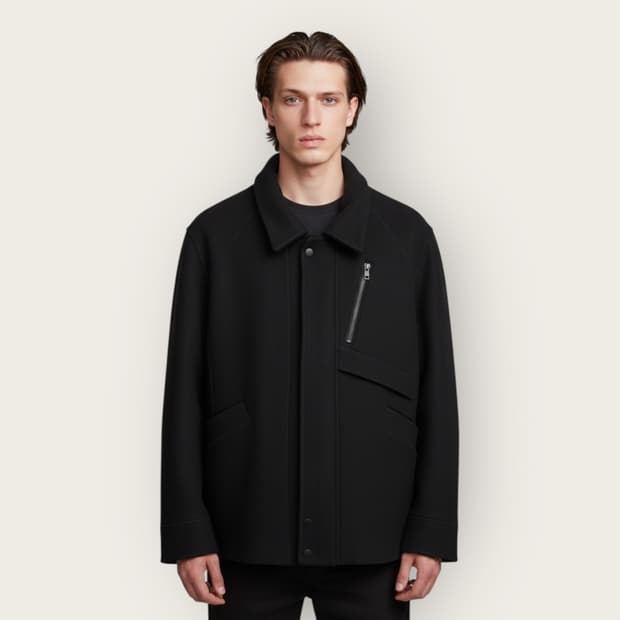 105/ 시스템옴므 24FW 캐시미어 블랜딩 숏코트 자켓