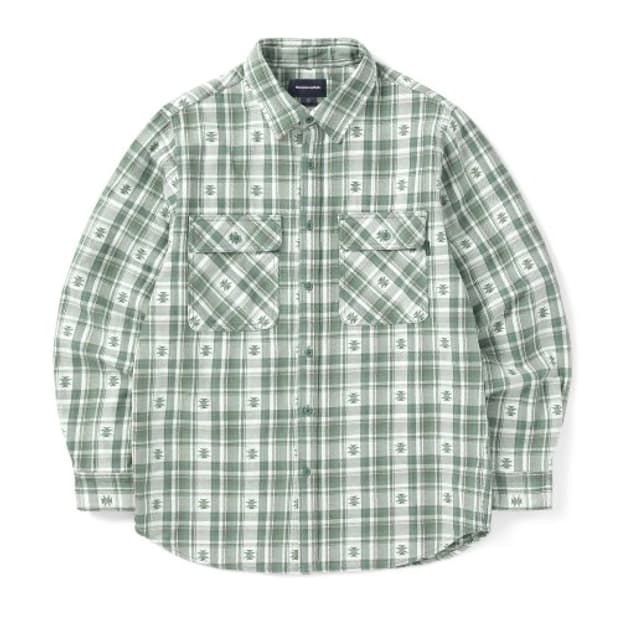 (M) 디스이즈네버댓 African Check Shirt Green