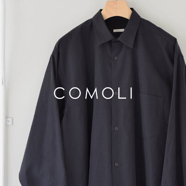 [2] comoli cotton shirts navy