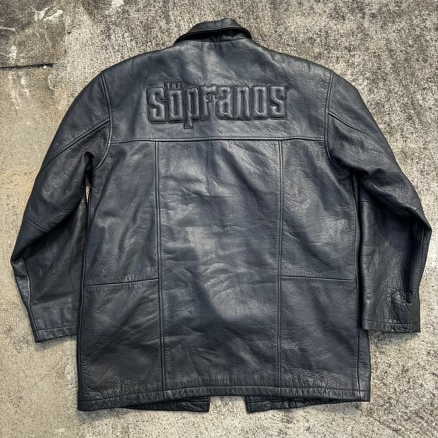 [L~XL] The Sopranos HBO 레더 가죽 카 코트 