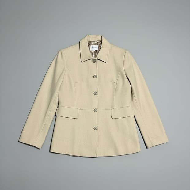 [M] Seize 우먼즈 베이지 울 모직 자켓