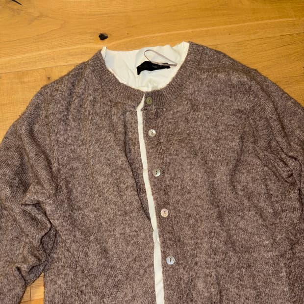 자라 린넨 레이어드 가디건