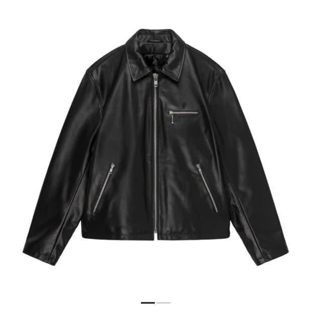 스투시 22fw 레더 빙 자켓 m