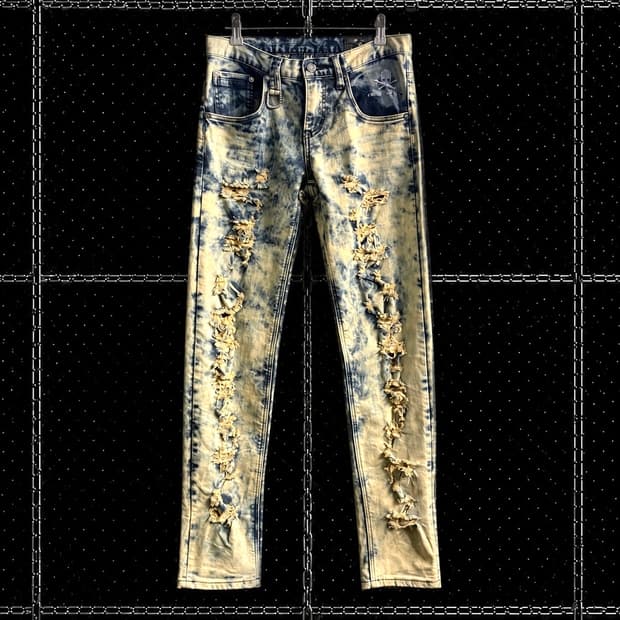 Roen x semantic design 데미지 데님팬츠