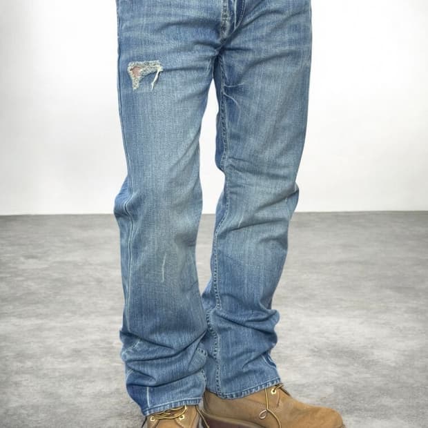 디젤 아디다스 디스트로이드 데미지 워싱 데님 팬츠