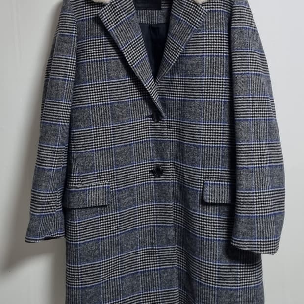 XS (44) 리바이스 울혼방 체크코트