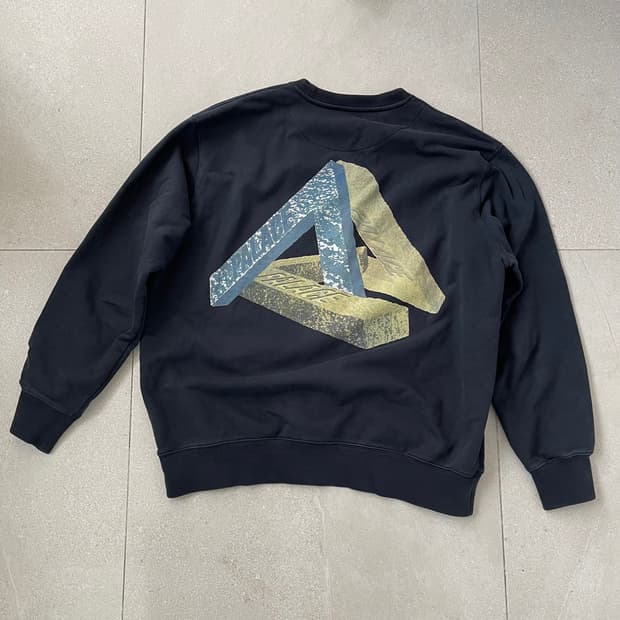 팔라스 스케이트보드 트라이퍼그 스톤 크루넥 블랙  XL