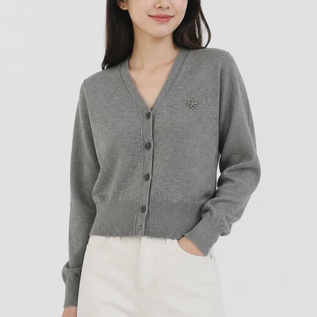 제너럴아이디어 그레이 여자 S 가디건 O1446