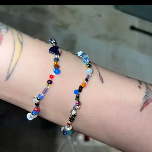 randomly tiny beaded bracelets 소심한 히피 팔찌