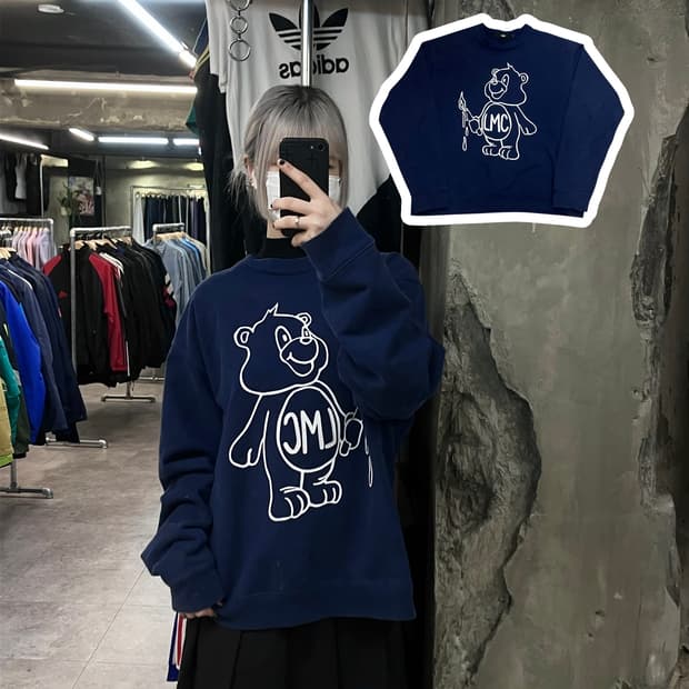 LMC 프린팅 맨투맨 네이비 XL #csz2702