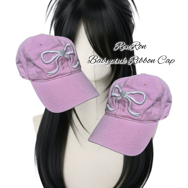 RonRon Babypink Ribbon Cap